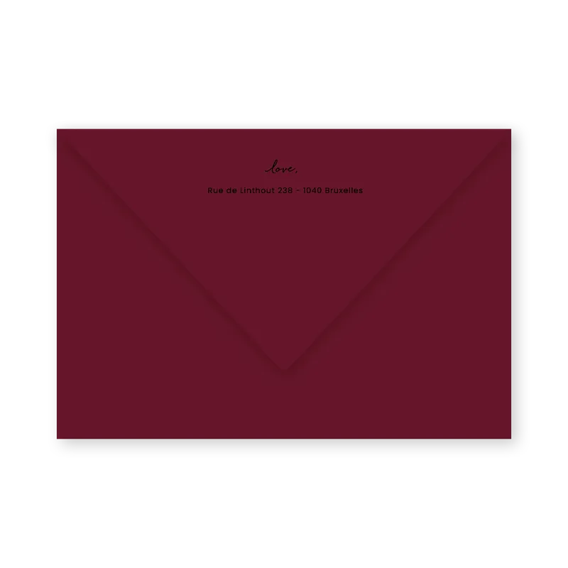 enveloppe bordeaux 